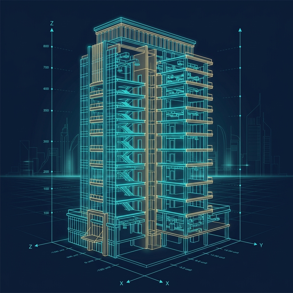 SKAD AI BIM 3D Construction Model Mockup
