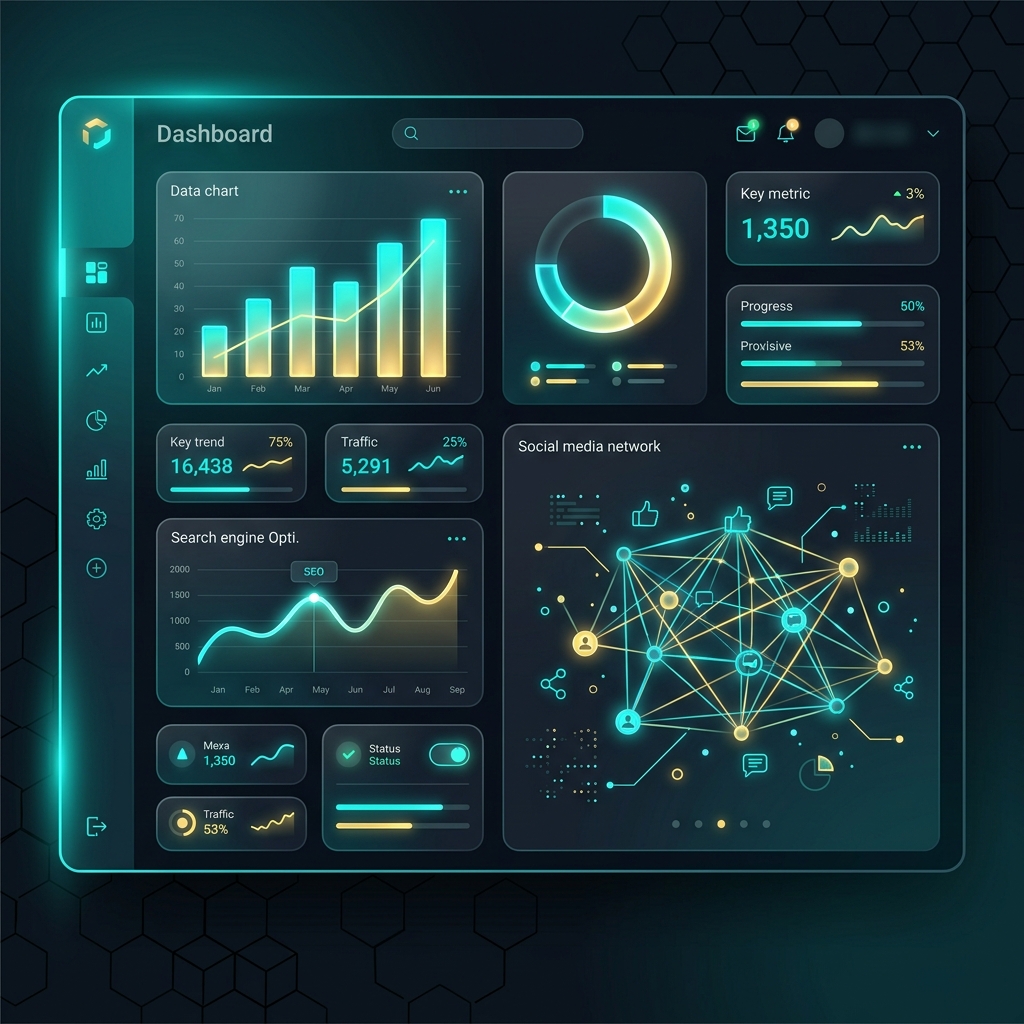 SKAD AI Digital Marketing Dashboard Mockup