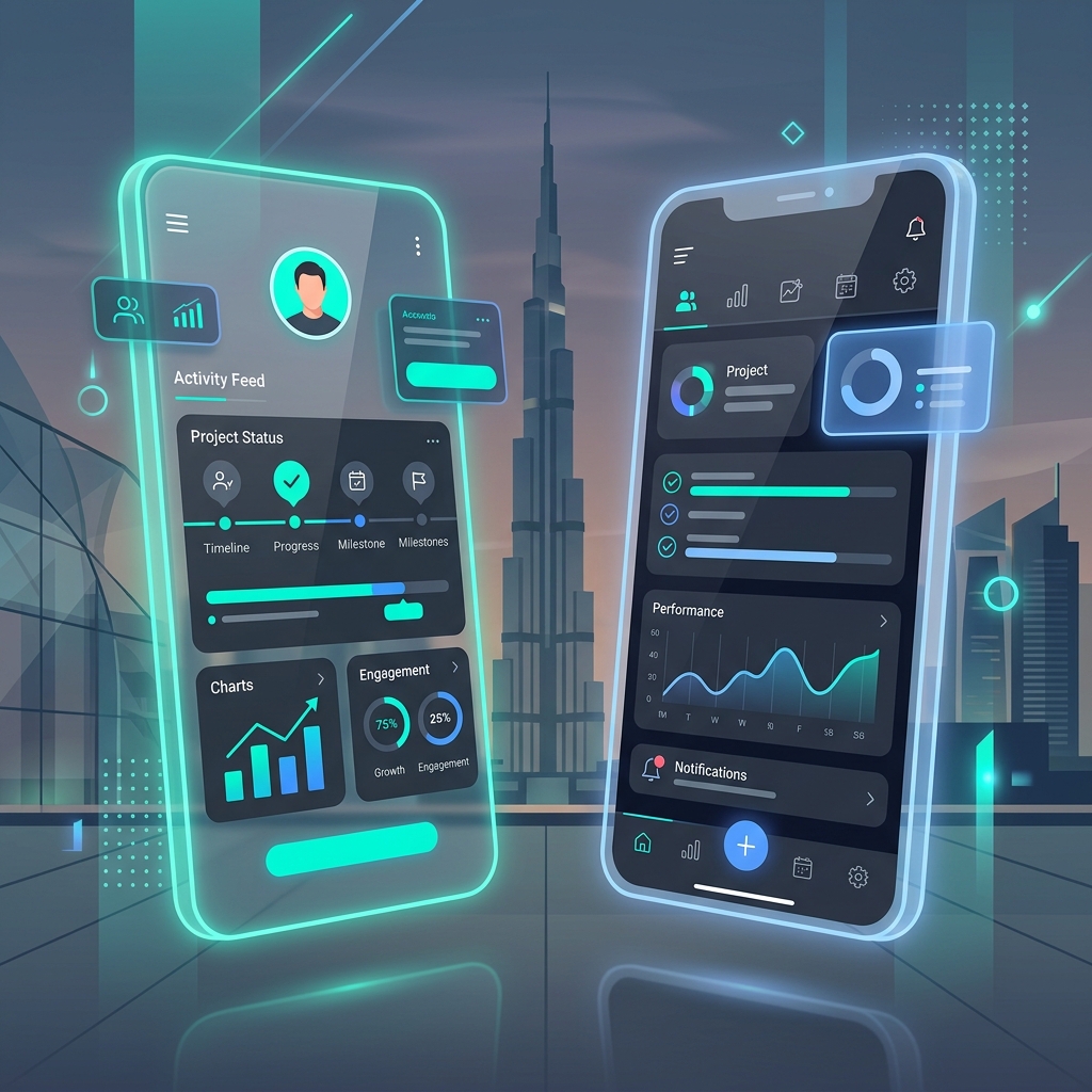 SKAD AI Mobile App Interface Dashboard Mockup